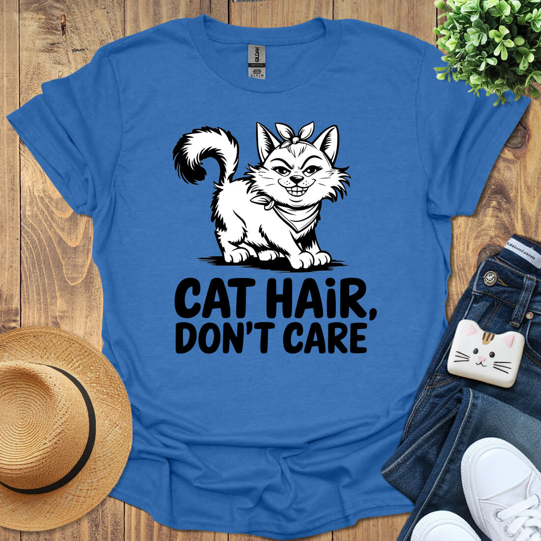 Cat Hair Don't Care T-Shirt